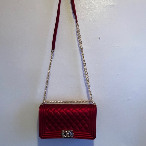 Handbag Jelly Handbag Stunning Deep Red - Picture 9 of 10